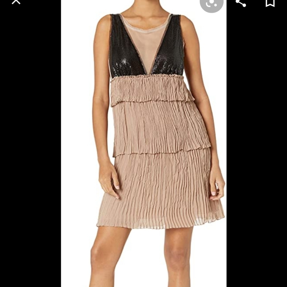 Bcbg - Averil Crepe Crinkle Dress xxs